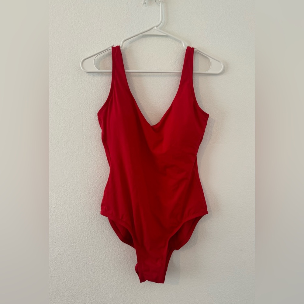 Red Women's One-Piece Swimsuit